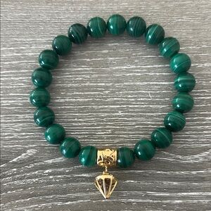 Russel Simmons Malachite Green Charity Bracelet 8.5 inches